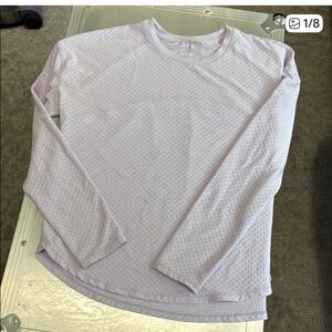 CALIA by Carrie Underwood Light Lavender Textured Long Sleeve Top